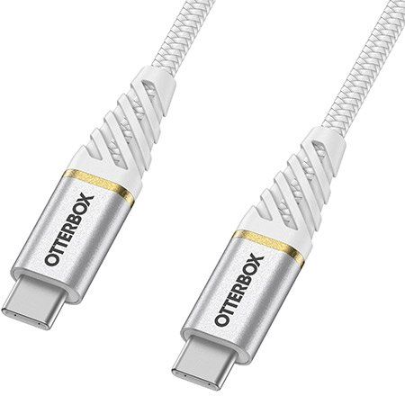 OtterBox Premium USB-C til USB-C-kabel - Hvit 1 meter
