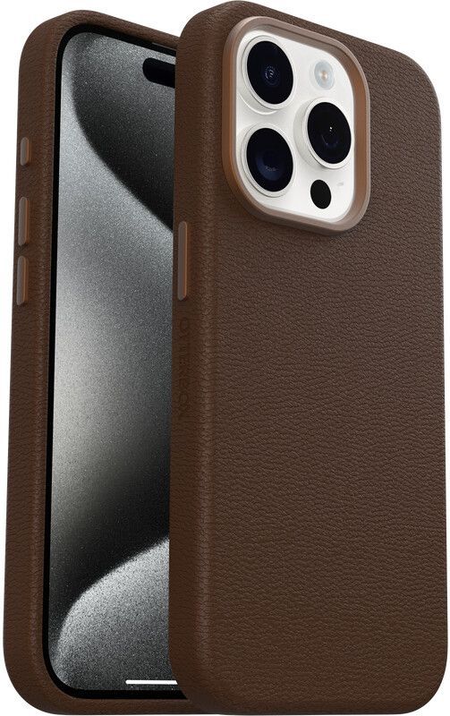 OtterBox Symmetry Cactus Leather MagSafe (iPhone 15 Pro Max) - Brun