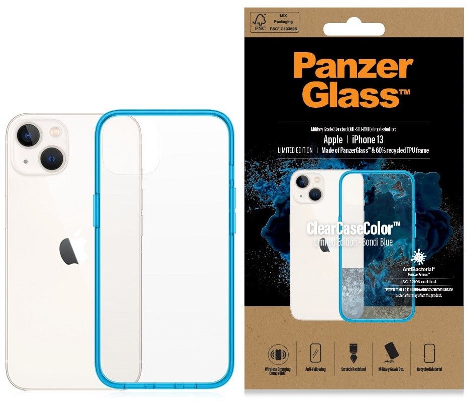 PanzerGlass ClearCase (iPhone 13) - Blå