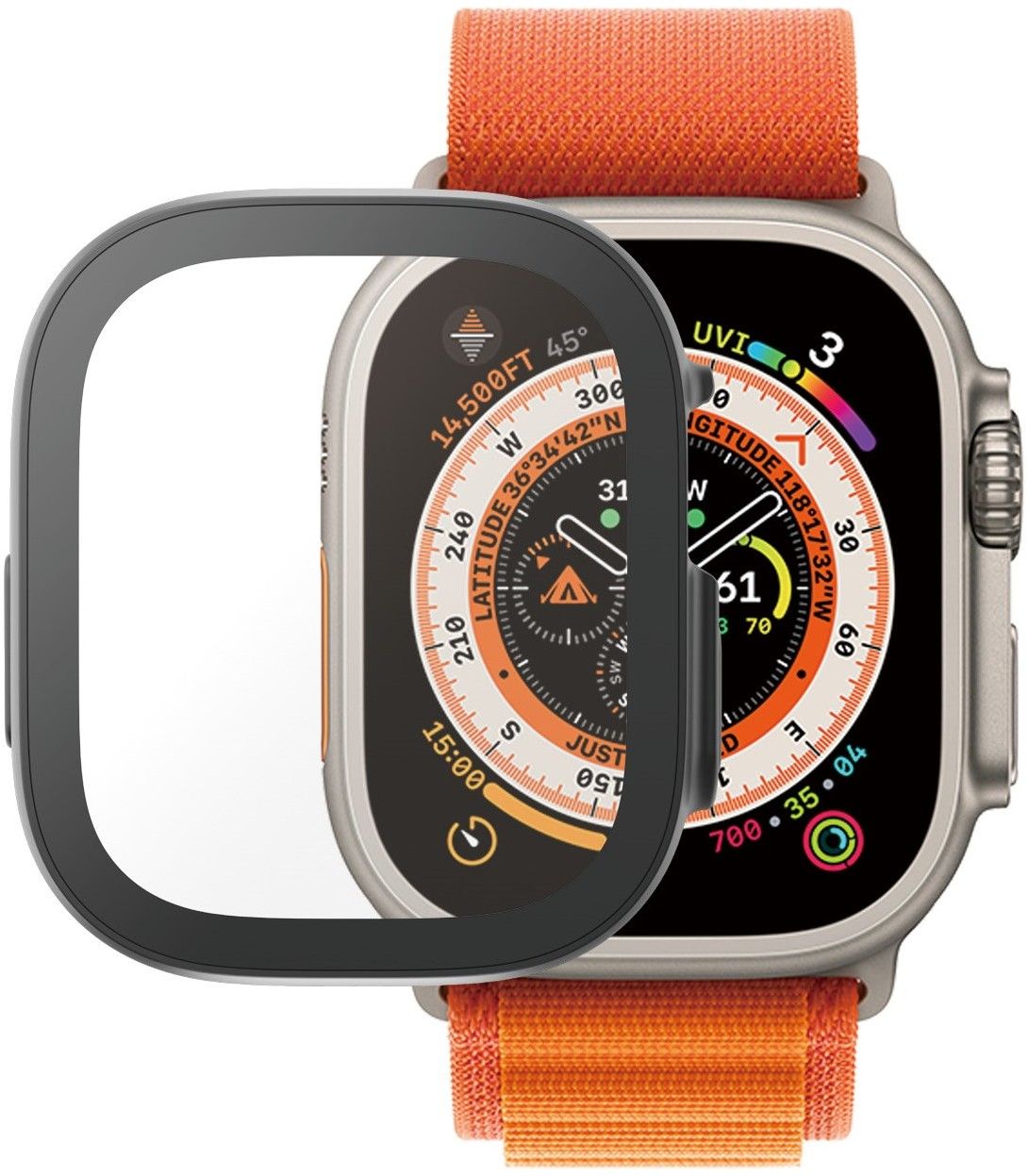 PanzerGlass Screen Protector Full Body Apple Watch Ultra 2 | Ultra | 49mm | Transparent
