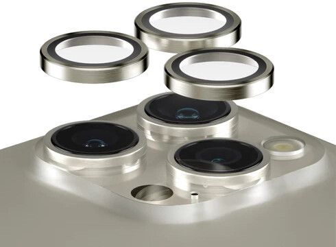 PanzerGlass Hoops Camera Lens Protector (iPhone 15 Pro/15 Pro Max) - Silver