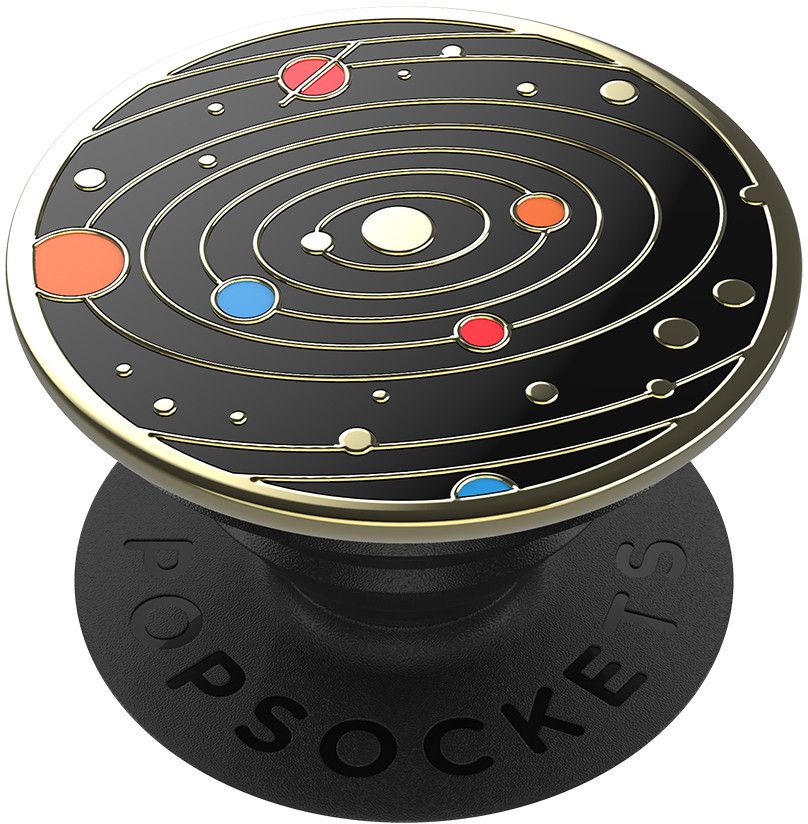 POPSOCKETS Enamel Solar flare Black  Avtagbart Grip med stativfunksjon Premium