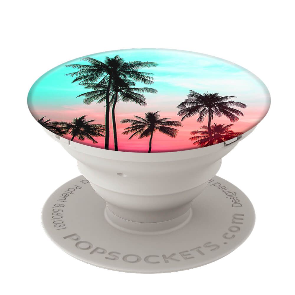 PopSockets Swappable PopGrip - Fingergrep/stativ for mobiltelefon, nettbrett - tropisk solnedgang