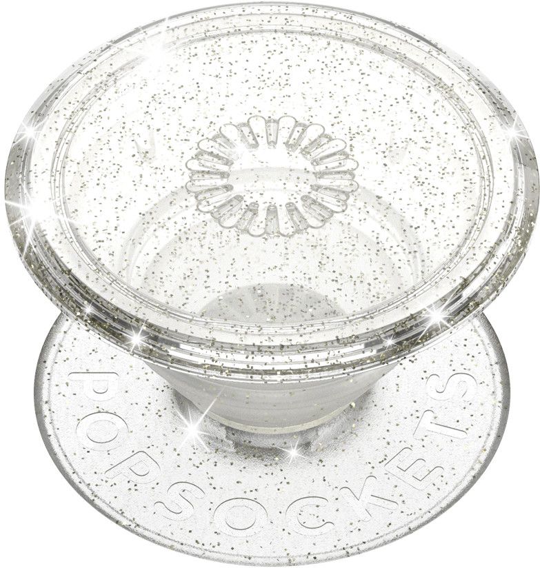 Popsockets PopGrip Clear Glitter Silver
