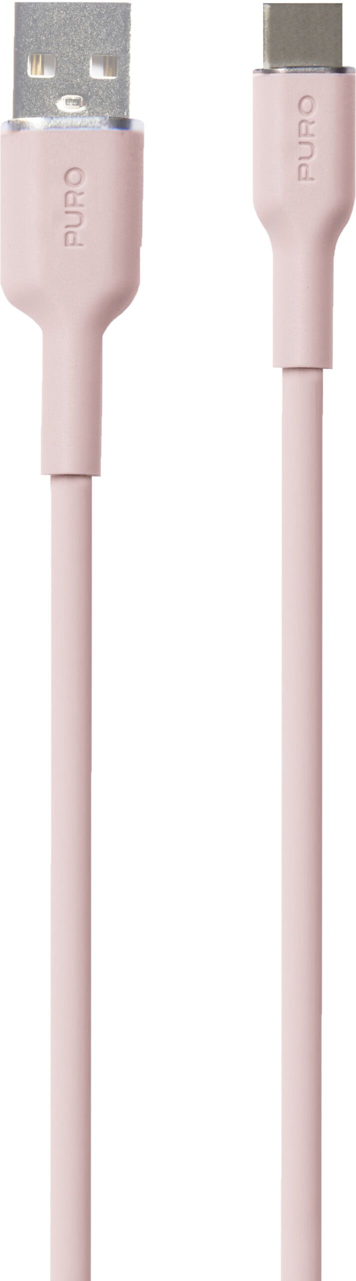 Puro Icon myk kabel USB-A til USB-C - Rosa