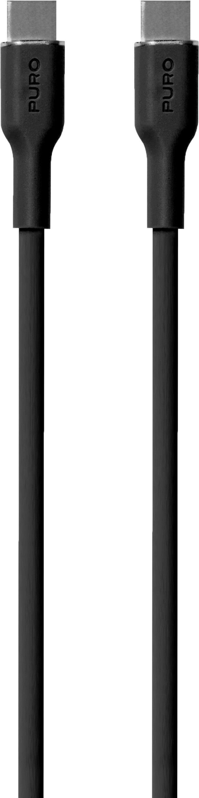 Puro Icon myk kabel USB-C til USB-C - Svart