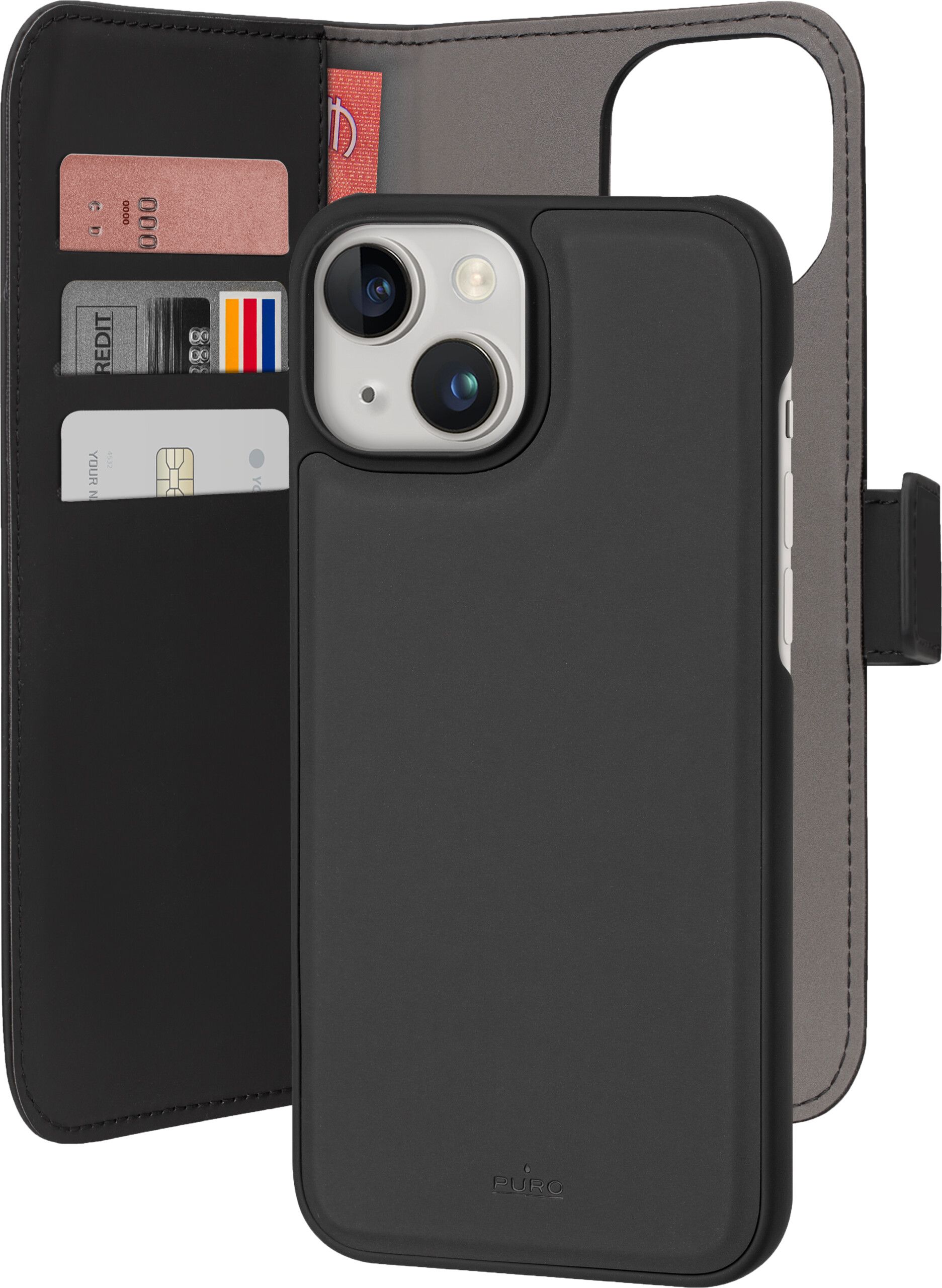 Puro lommebok avtakbar 2 i 1 (iPhone 15)