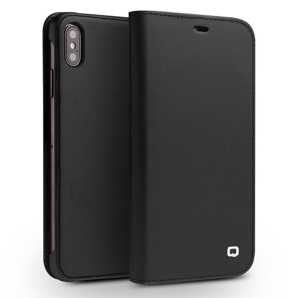 Qialino Business Leather Wallet (iPhone Xs Max) - Svart