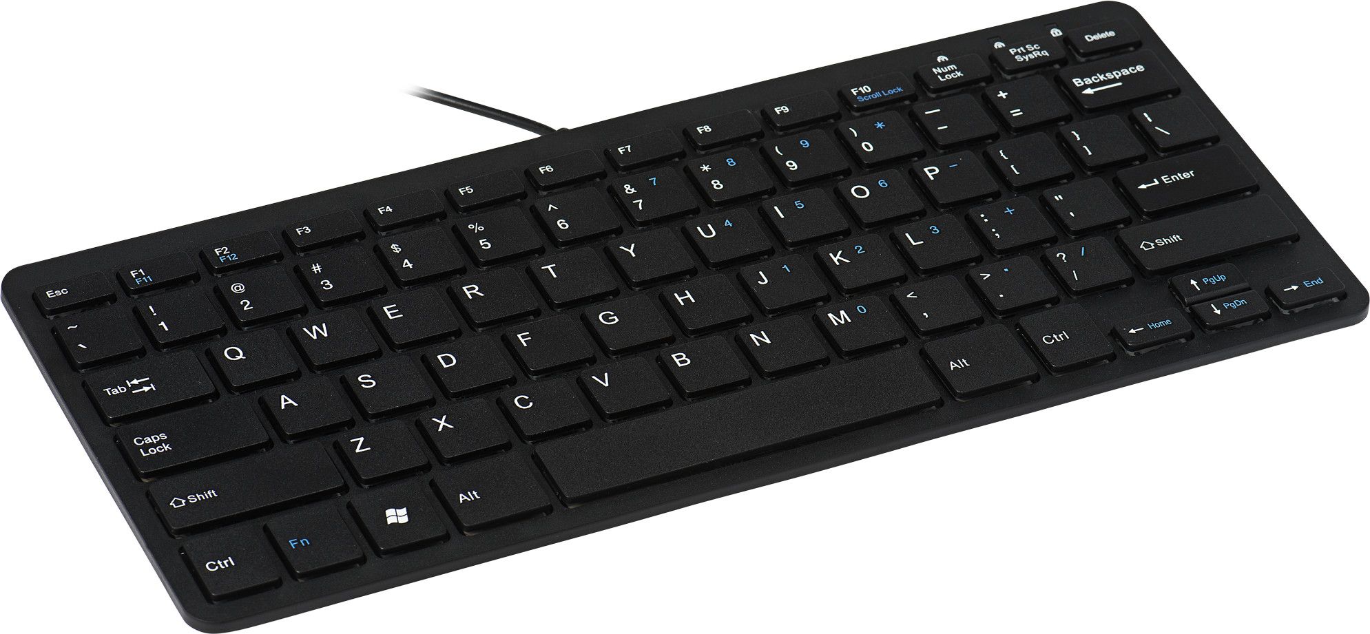 R-Go Tools Ergo kompakt tastatur - Hvit