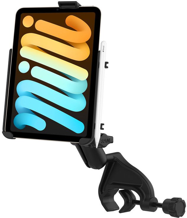 RAM Mount EZ-Roll'r Cradle with Yoke Clamp Mount (iPad mini 7/6)