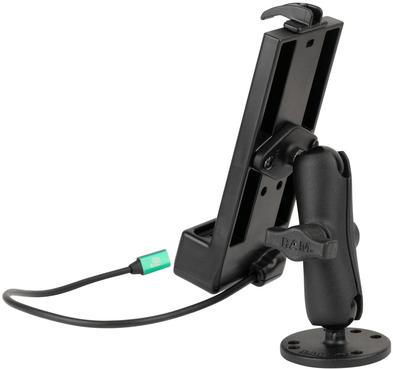 Ram-Mount RAM-B-247-3 - Base A Morsetto Per Barre Quadre Con Sfera Da 1 Pollice, Fissaggio Fino A 3 Pollici Di Larghezza