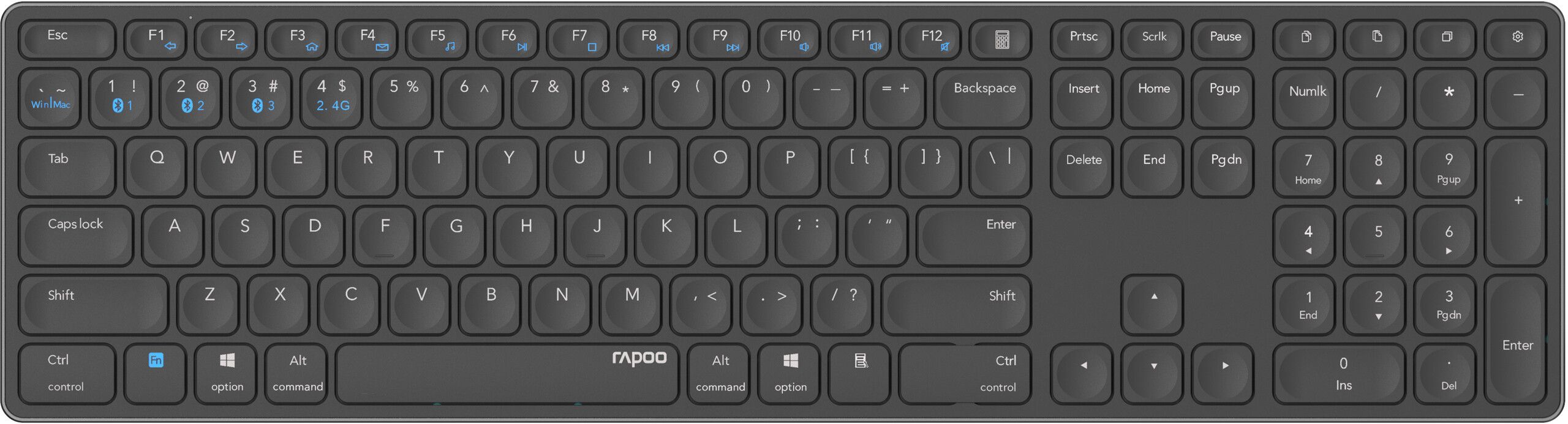 Rapoo E9800M trådløst Tangent