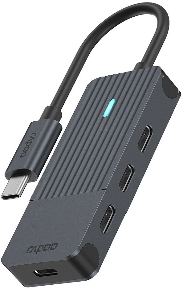 Rapoo UCH-4002, USB Type-C, USB Type-C, Hankjønn, Sort, 0,017 m, 5 Gbit/s