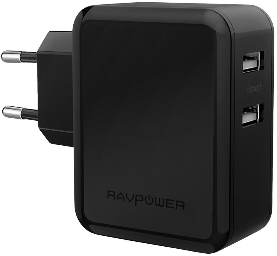 RAVPower Vegglader 2xUSB 24W