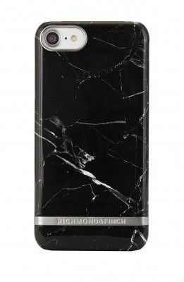 Richmond And Finch Black Marble - Silver iPhone 6/6S/7/8 Cover