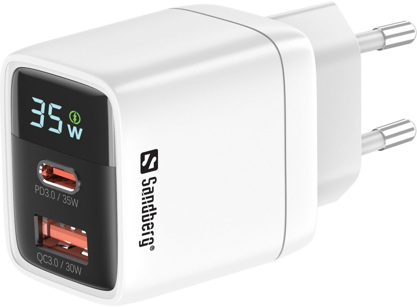 Sandberg 2in1 Lader 1xUSB-C 1xUSB 35W