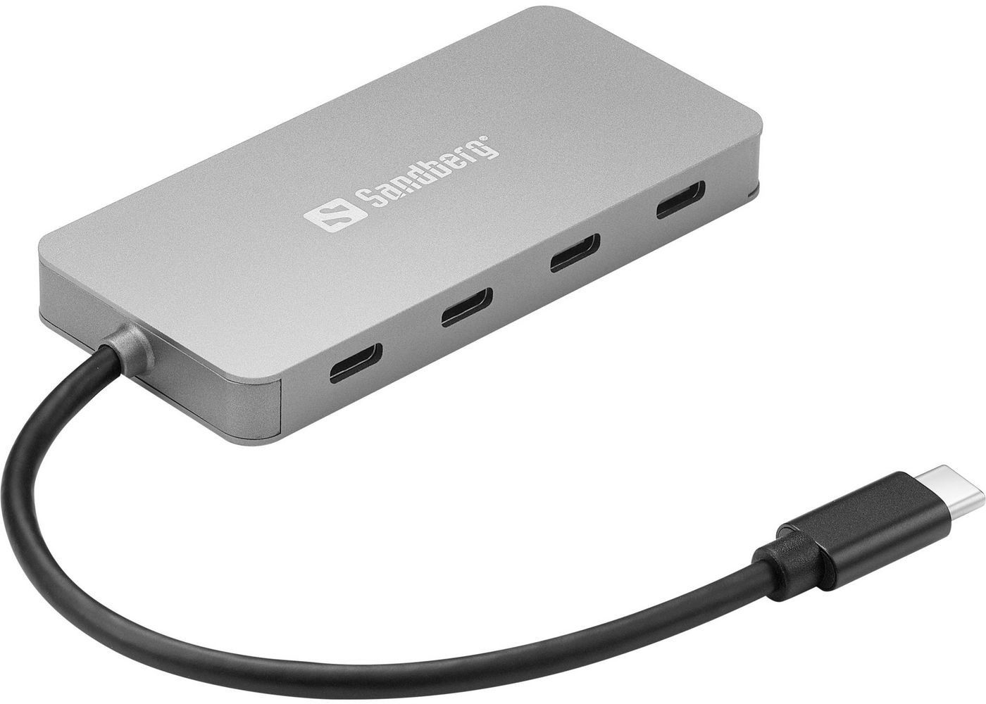 Sandberg USB-C to 4 x USB-C Hub USB-hub - USB 3.1 - 4 porter - Grå