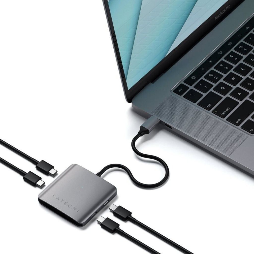 Satechi Satechi Aluminium 4-porters USB-C-hub ST-UC4PHM Tilsvarer: N/A