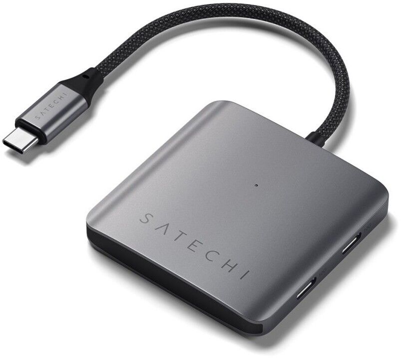Satechi 4-Port USB-C Hub with PD USB-hub - 4 porter - Sølv