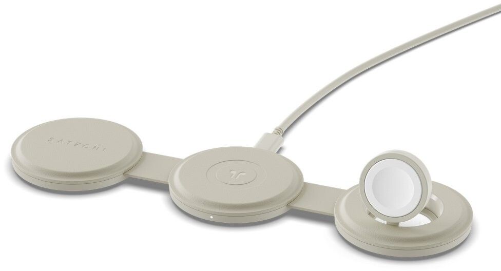 Satechi OntheGo 3-i-1 lader - Beige