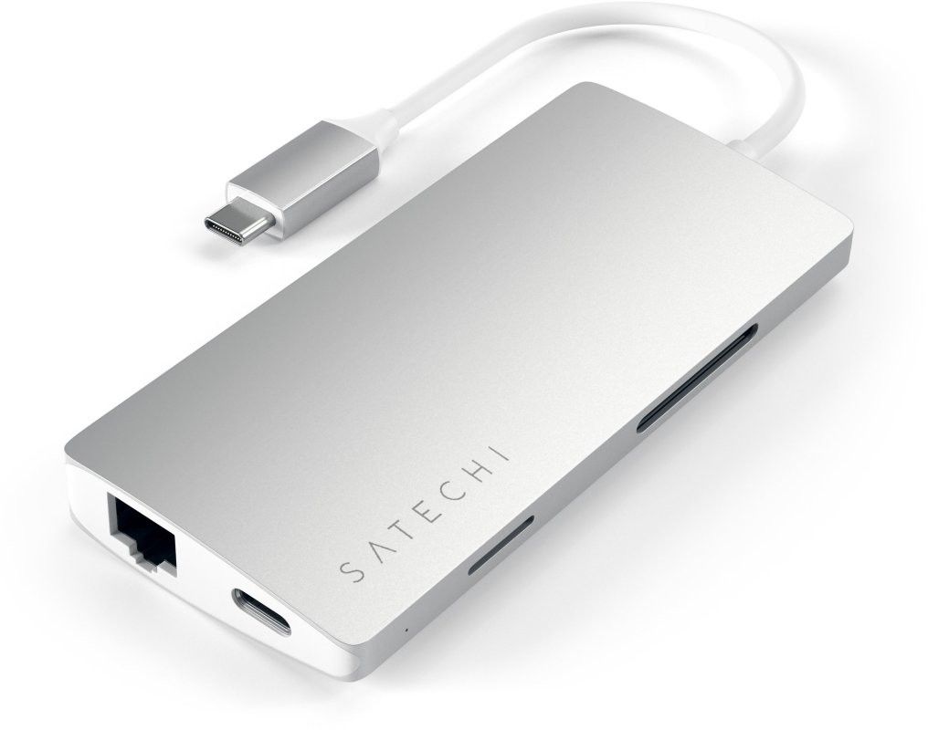 Satechi USB-C Multiport Adapter 4k Gigabit Ethernet  - Sølv