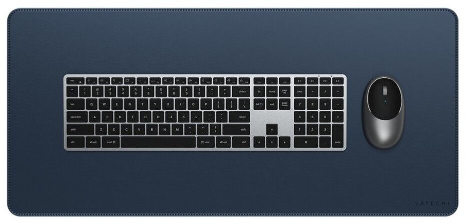 Satechi Vegan-Leather Premium Desk Mat - Blue