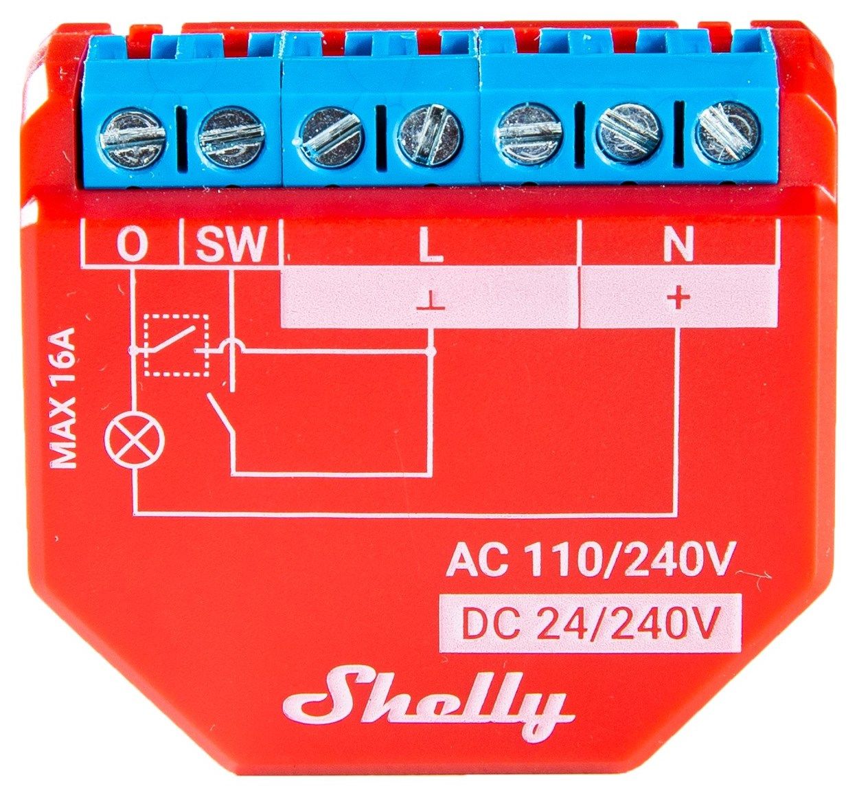 Shelly Plus 1PM - infälld strömbrytare