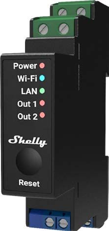 Shelly Pro 2PM - Strømbryter x2