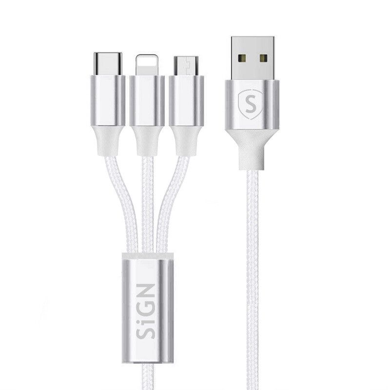 SiGN 3-i-1 USB-A-kabel - år
