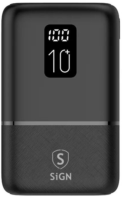 SiGN Mini Q.C Powerbank 10 000mAh - Svart