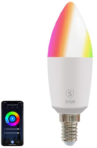 SiGN Smart dimbar RGB LED-pære 4,5W E14