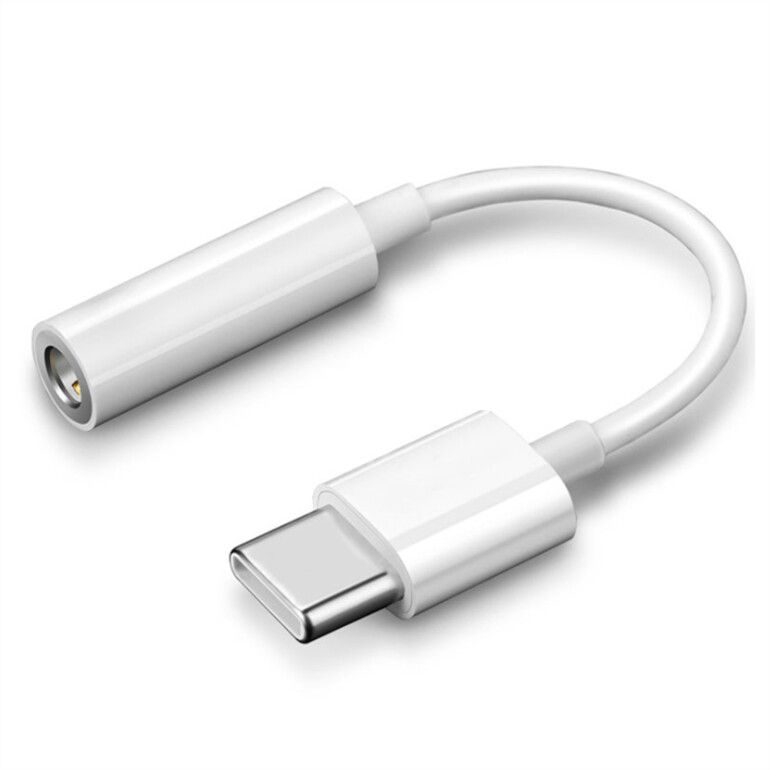 SiGN USB-C til 3,5 mm AUX-adapter - Hvit