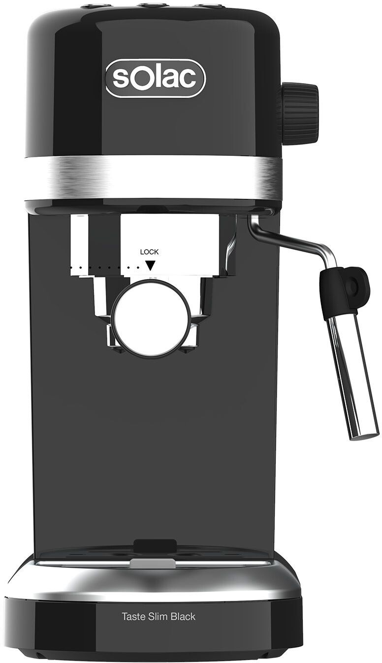 Solac Taste Slim Black, Espressomaskin, 1,4 l, Malt kaffe, 1350 W, Sort