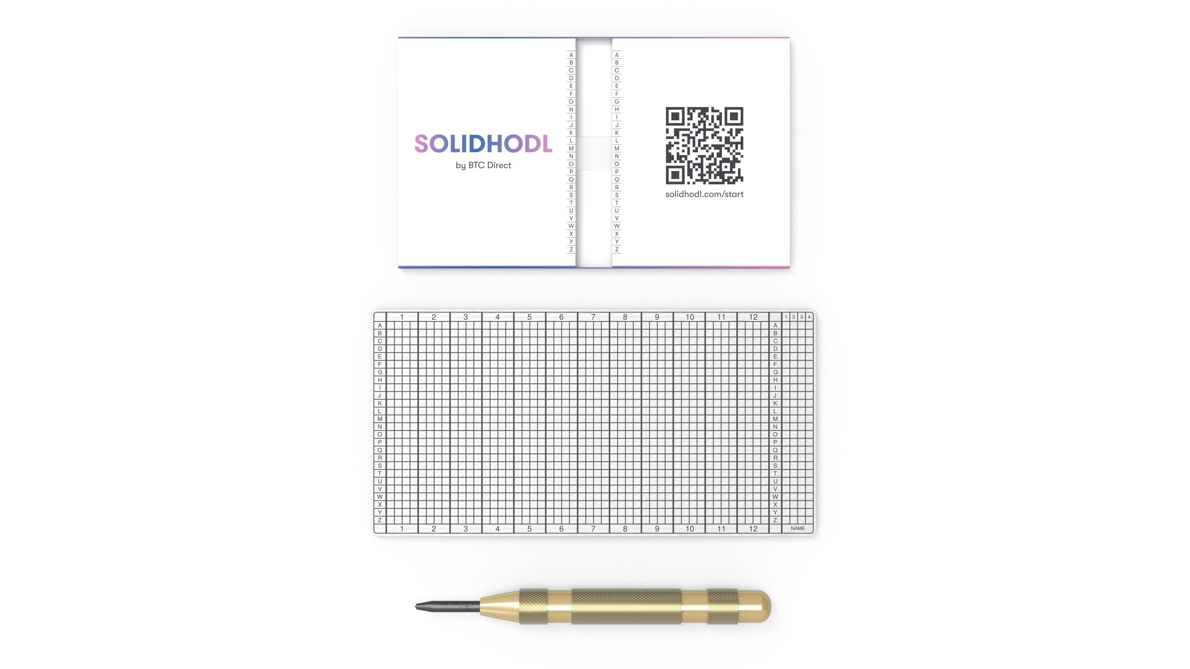 SolidHodl Single Recovery Seed Phrase Backup