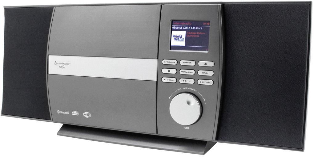 Soundmaster ICD1010AN, 10 W, FM, 3,5 mm, Grå, 230 V, 50 Hz