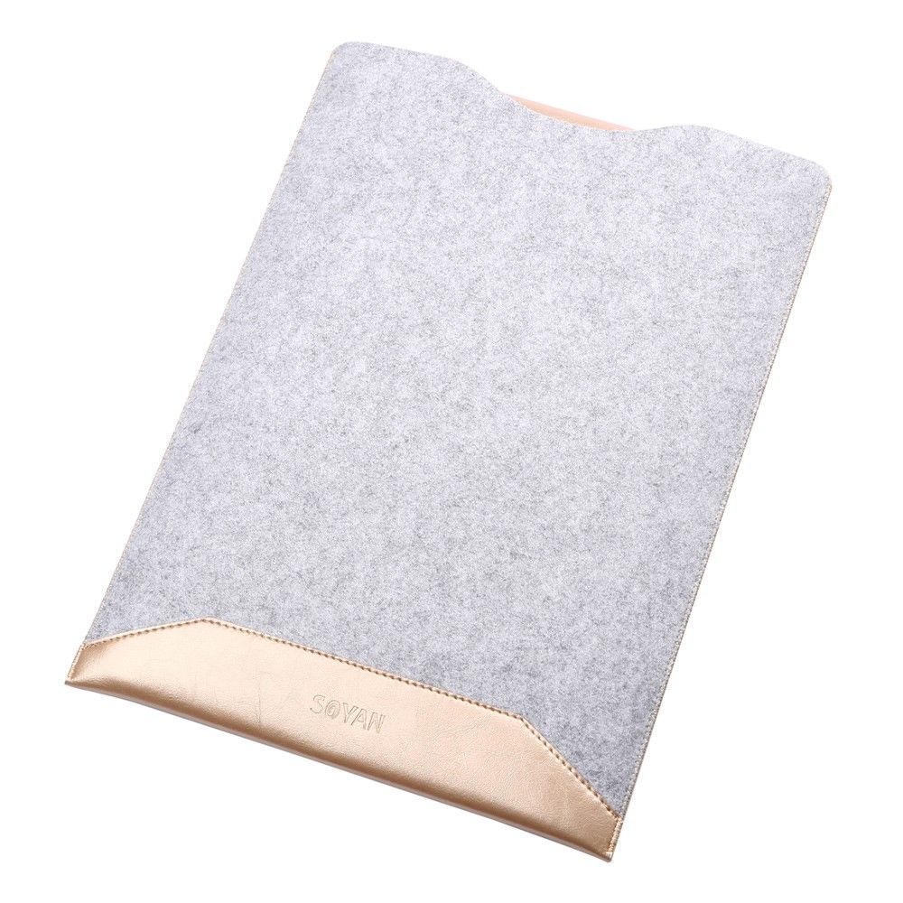 Soyan Apple Macbook Leather Pouch Case 13" - Gull