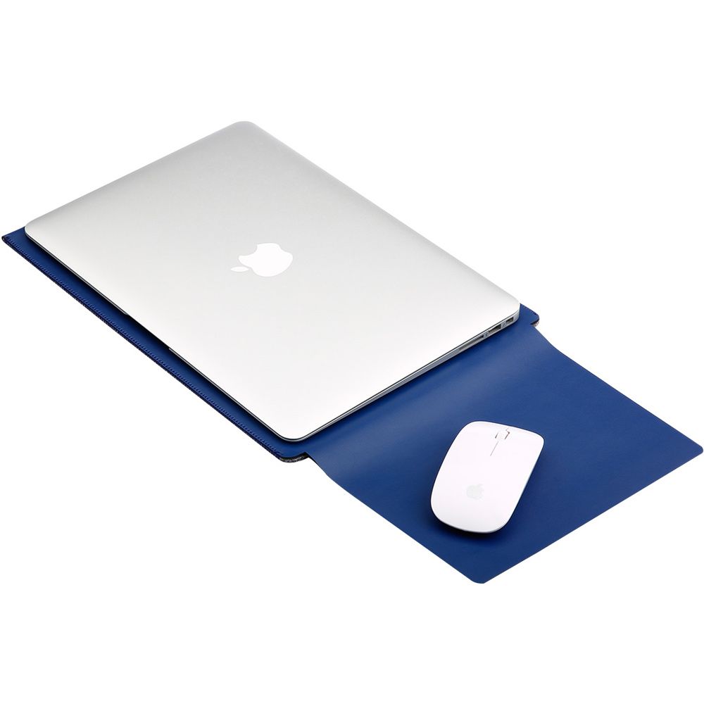 Soyan Apple Macbook Leather Pouch Case 13" - Blå