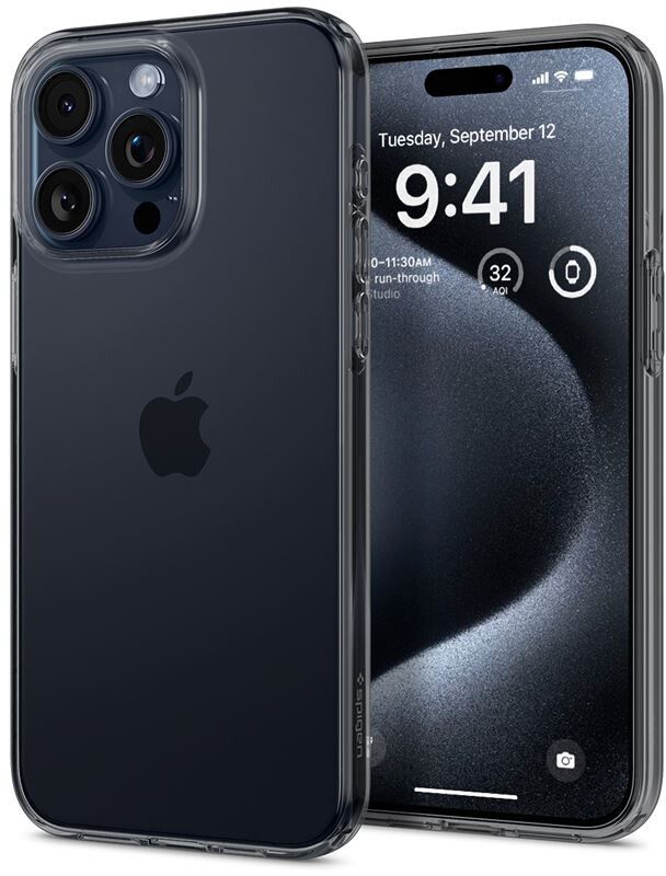 Spigen Crystal Flex (iPhone 15 Pro) - Grå