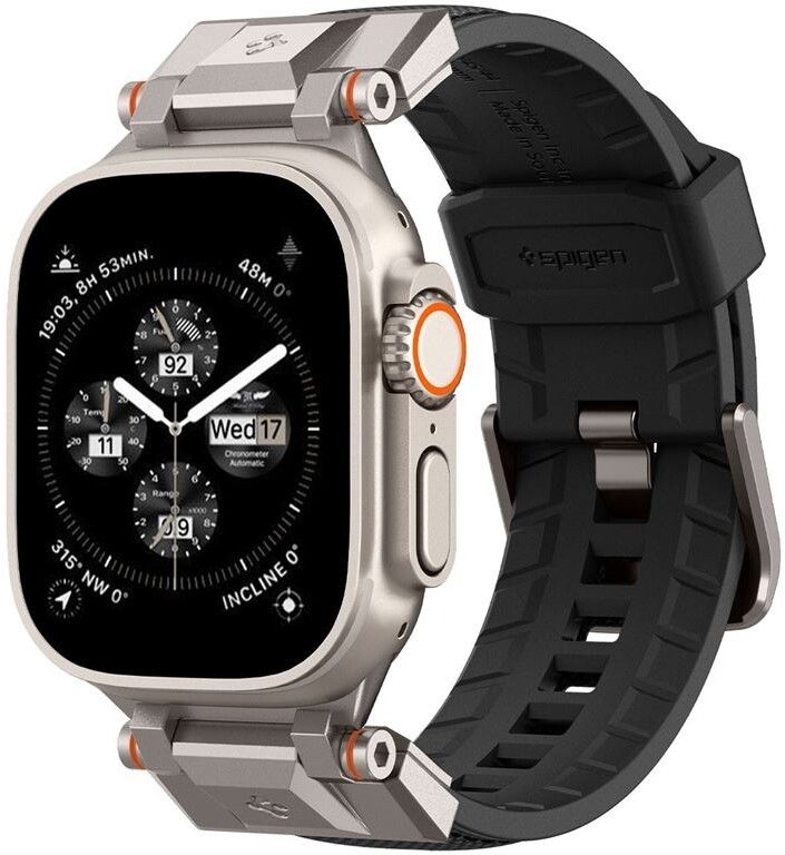 Spigen Dura Pro Armor Band - black - Apple Watch 49mm/45mm/44mm/42mm