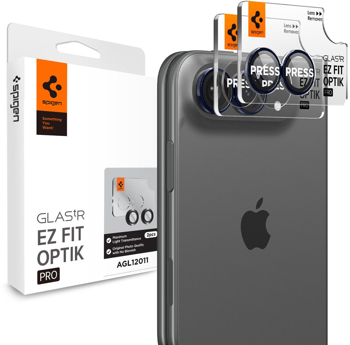 Spigen Glass tR EZ Fit Optik Pro (iPhone Duo) - Svart