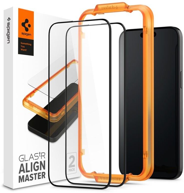 Spigen GLAS.tR AlignMaster full dekning (iPhone 15 Pro Max)