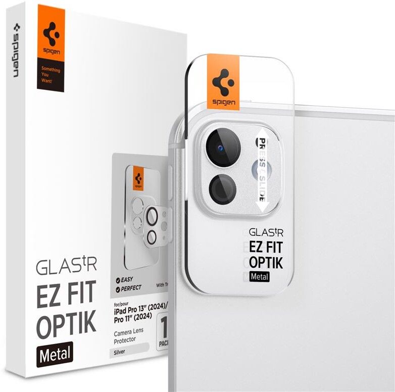 Spigen Glass tR EZ Fit Optik Metal 1 Pack silver - iPad Pro 13" 2024 / iPad Pro 11" 2024