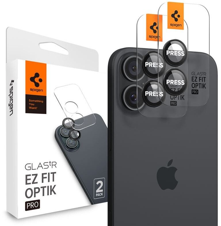 Spigen Glas.tR EZ Fit Optik Pro (iPhone 16/16 Plus) - Svart
