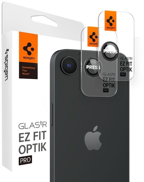 Spigen Glass tR EZ Fit Optik Pro 2 Pack - Black - iPhone 16e