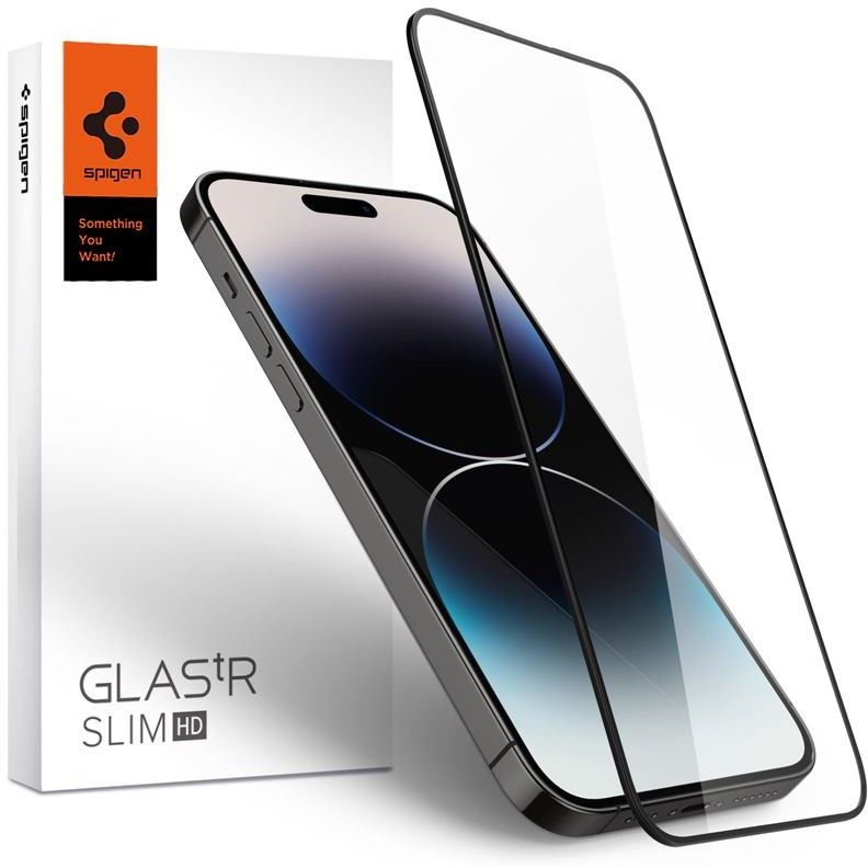 Spigen GLAS.tR Slim HD-ramme (iPhone 14 Pro)
