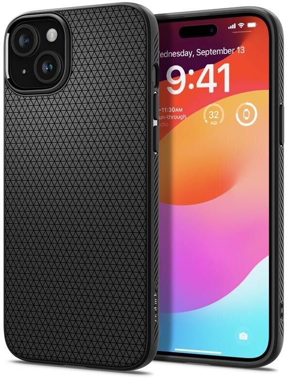 Spigen Liquid Air - matte black - iPhone 15