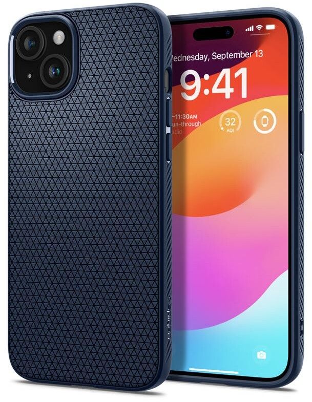 Spigen Liquid Air (iPhone 15) - Mørke blå