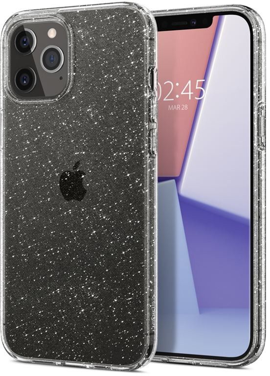 Spigen Liquid Crystal Glitter (iPhone 12 / 12 Pro) - Gjennomsiktig