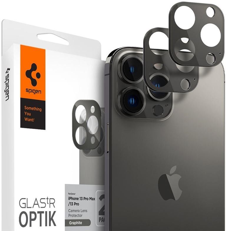 Spigen tR Optik 2 Pack - graphite - iPhone 13 Pro/13 Pro Max