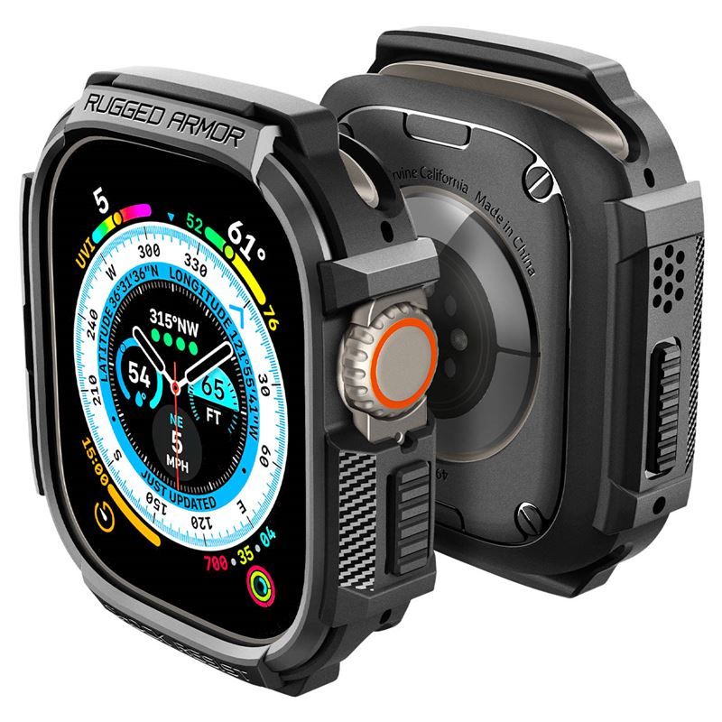 Spigen Rugged Armor - black - Apple Watch Ultra 2/Ultra 49mm